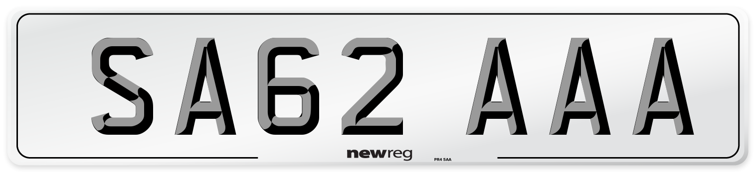 SA62 AAA Number Plate from New Reg